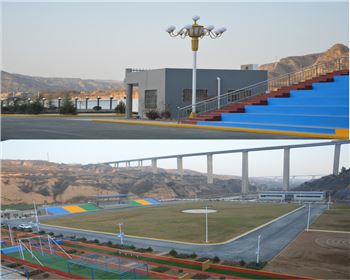 廣場高桿燈、中華燈-陜西渭南合陽特警訓練基地廣場照明